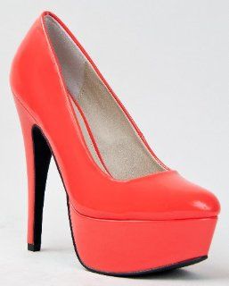 com Qupid PENELOPE 01 Stiletto High Heel Platform Patent Pump Shoes