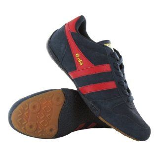 Gola Chase Navy Red Suede Mens Trainers Shoes