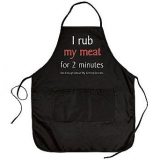 Grilling Secrets Cooking Barbeque Apron   Rub Meat for 2