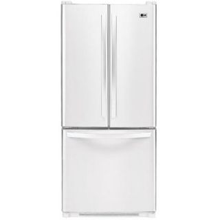 LG White 20 cubic foot LED Control 3 door Refrigerator