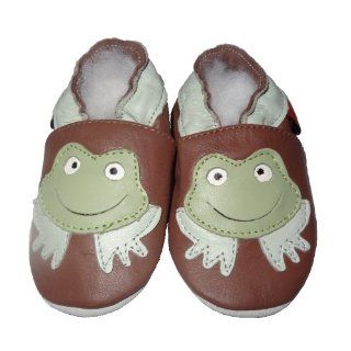 Soft Leather Baby Shoes Frog 6 12 months: Shoes