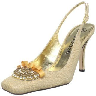  J.Renee Womens Christa Slingback Pump,Gold,7.5 N US Shoes