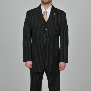 Stacy Adams Mens 3 button Black Striped Suit Today: $109.99 5.0 (1