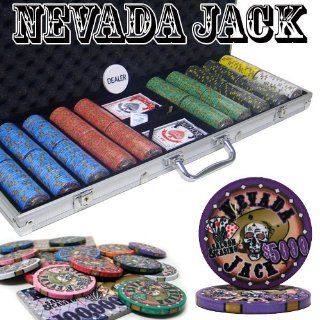 500 Ct Nevada Jack 10 Gram Ceramic Poker Chip Set w