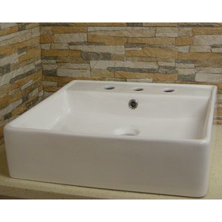 Ceramic 20 inch White Vessel Sink