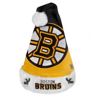 Boston Bruins 2011 Colorblock Runoff Logo Santa Hat