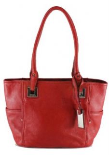 Calvin Klein Pebbled Leather Side Pocket Tote Handbag