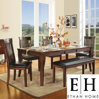 ETHAN HOME Winsford Burnished Cherry 6 piece Dining Set