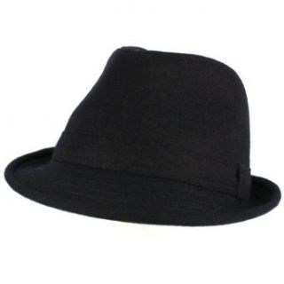 Mens Winter Classic Wool Solid Fedora Trilby Gangster Mob