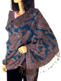 Cashmere Paisley Scarf Indian Shawl Stole Throw Wrap