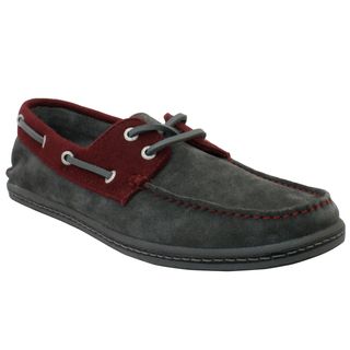 GBX Mens Dark Gray Suede Boat Shoes