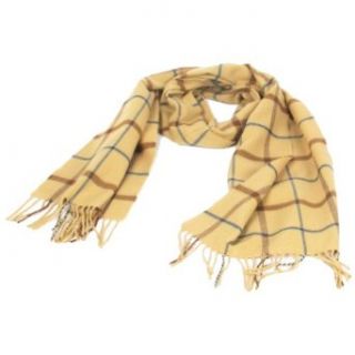 New Softer Than Cashmere Plaid Stripe Long Fringe Scarf