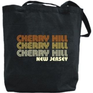 Canvas Tote Bag Black  Cherry Hill Retro Color  New