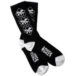 BONES WHEELS Argyle Socks (Black, One Size Fits All