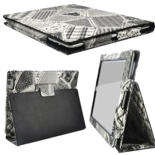 Premium Apple iPad 2 Abstract Black and White Kickstand Protector Case