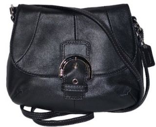 Coach Soho Leather Flap Crossbody Bag 45664 Black Shoes