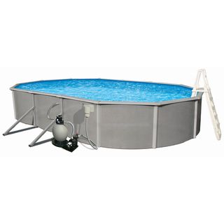 15x30 Oval Above Ground Pool w/ Liner, Ladder, Pump and Filter