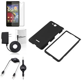 BasAcc Black Case/ Protector/ Charger/ Cable for LG Lucid VS840