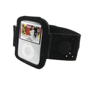 Eforcity Black Suede Velcro Armband for iPod Gen3 Nano