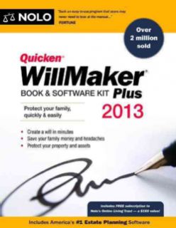 Quicken Willmaker Plus 2013 Book & Software Kit Today $30.72 5.0 (2