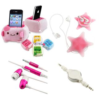BasAcc Cartoon Plush Holder/ Headset/ Wrap/ Cable for Cell Phone