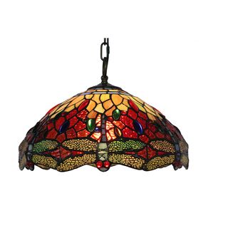 Tiffany Style Dragonfly Hanging Lamp
