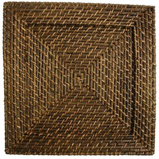 Chargeit by Jay Square 13 inch Rattan Plates (Set of 4)