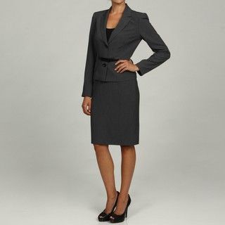 Calvin Klein Womens Charcoal 2 piece Skirt Suit