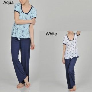 Claudel Womens Two piece Short Sleeve Pajama Set