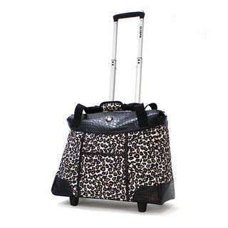 Olympia Deluxe Cheetah Womens Rolling 17 inch Laptop Tote