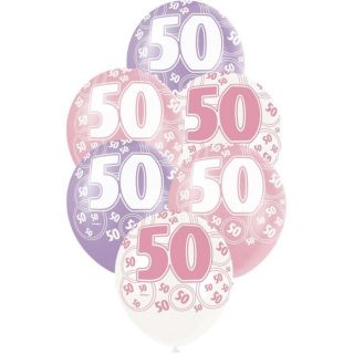 50 ans   Achat / Vente BALLON DECORATIF 6 Ballons anniversaire 50