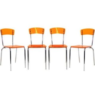 Lot de 4 chaises empilables FIESTA     Dimensions  L.43 x P.47 x H
