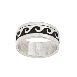 Silvermoon Sterling Silver Wave Band