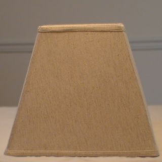Cream Linen Hardback Square Lamp Shade with Harpfitter