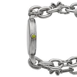 Lucky Brand Womens Double chain Silvertone Watch