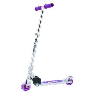 Razor A Lighted Wheel Kick Scooter  Purple: Sports