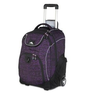 High Sierra Powerglide Plum Lace Wheeled Laptop Backpack
