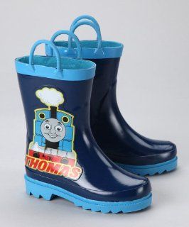 the Tank Engine Boys Blue Rain Boots (Toddler/Little Kid): Shoes