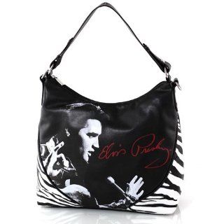 Officially Licensed Elvis Presley Zebra Print Hobo Shoulder Bag: Shoes