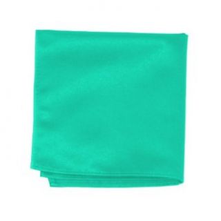 Solid Color Pocket Square   Aqua Blue Clothing