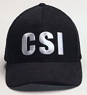 9883 CSI Black Embroidered baseball Cap: Clothing
