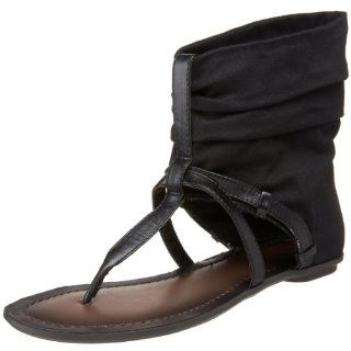 MIA 2 Womens Aventura Thong Sandal,Black,5 M US Shoes