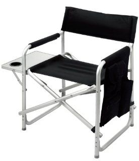 Stylish Camping CH1603 Black Director Chair with Open Back
