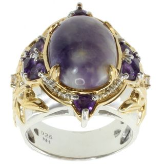 Michael Valitutti Two tone Purple Opal, Amethyst and White Sapphire