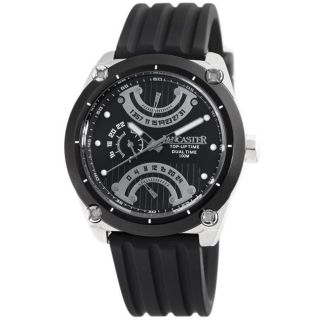 Lancaster Italy Mens Top Up Dual Time Black Dial Watch