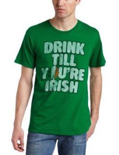 Junk Food Clothing Mens Drink Till Your Irish Tee, Kelly