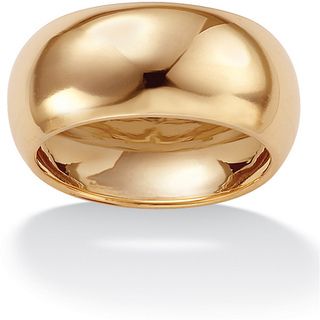 Toscana Collection 10k Yellow Gold Womens Domed Wide Band (9 mm