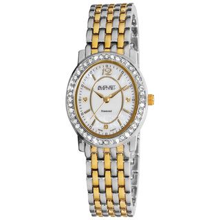 August Steiner Womens Dazzling Diamond Oval Bracelet Watch
