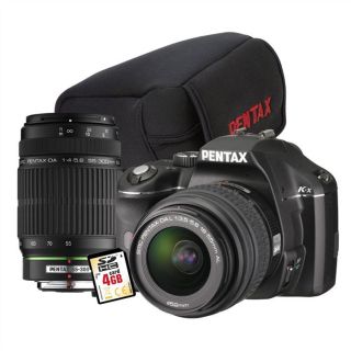 PENTAX K x Noir + 18/55 mm + 55/300 mm + Etui + SD   Achat / Vente