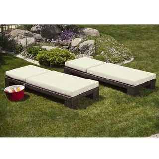 Palms Single Chaise Lounge with Cushions (Set of 2)
